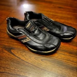 Sketchers Slip on Loafer Sneakers, Men's Black w/ Tan Size 11